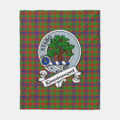 Kinninmont Clan Badge Tartan Pset Fleece Deken (Voorkant)