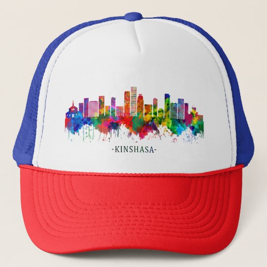 Kinshasa DR Congo Skyline Trucker Pet (Voorkant)