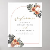 KINSLEY Boho Terracotta Mariage Poster de bienvenu (Devant)