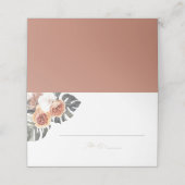 KINSLEY Boho Terracotta Palm Wedding Guest Name (Buitenkant ongevouwen)