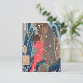 Kintoki zwaait de waterval op briefkaart (Staand voorkant)