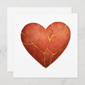 Kintsugi-hart Kaart (Voorkant / Achterkant)
