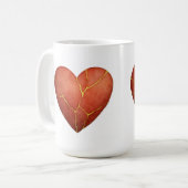 Kintsugi-hart Koffiemok (Voorkant links)