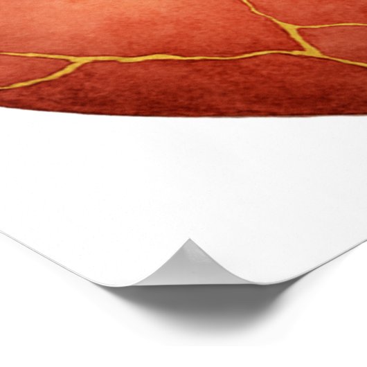 Kintsugi-hart Poster (Hoek)