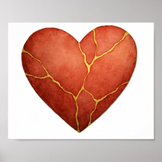 Kintsugi-hart Poster (Voorkant)