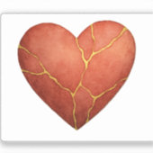 Kintsugi-hart Sticker (Voorkant)