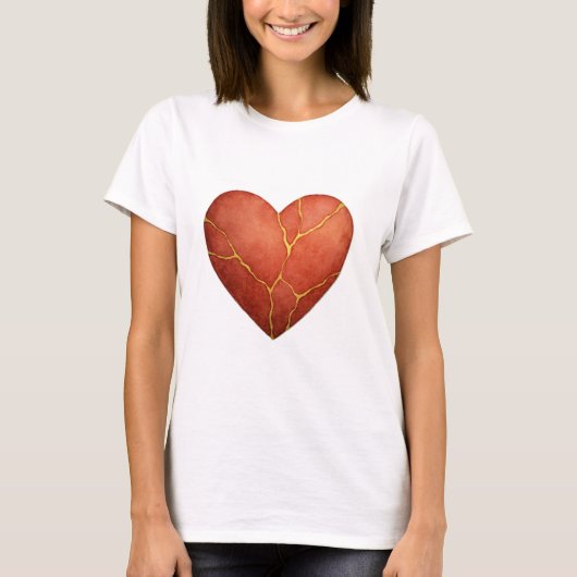 Kintsugi-hart T-shirt (Voorkant)