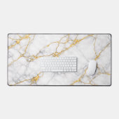 Kintsugi Marble Gold Fracture Luxury Desk Mat (Keyboard & Muis)