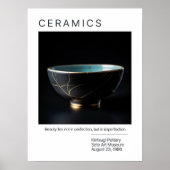 Kintsugi Poterie Poster série | Blanc (Devant)