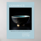 Kintsugi Poterie Poster série | bleu pâle (Devant)