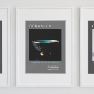 Kintsugi Poterie Poster série | Gris