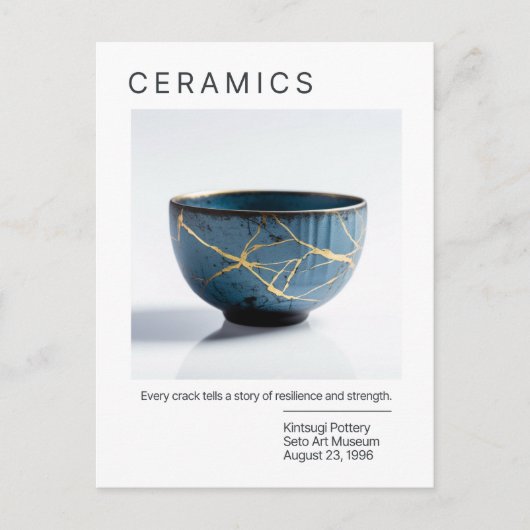 Kintsugi Pottery Post Kaart (Voorkant)