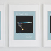 Kintsugi Pottery Poster Series | Bleek blauw