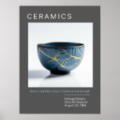 Kintsugi Pottery Poster Series | Gray (Devant)