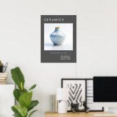 Kintsugi Pottery Poster Series | Grijs (Thuiskantoor)