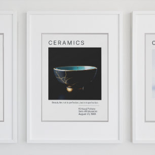 Kintsugi Pottery Poster Series wit