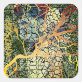 Kintsugi - reparierte Identität Vierkante Sticker (Voorkant)