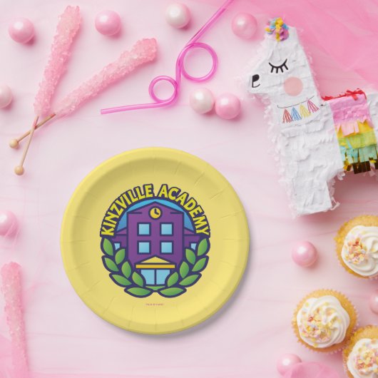 Kinzville Academy Logo Papieren Bordje (Feest)