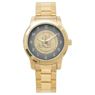 Kiowa Tribe Code Talkers Bronzen Medaille ~ Horloge