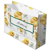 Kip 1e verjaardag Boerderij Verjaardag Groot Cadeauzakje (Voorkant Gekanteld)