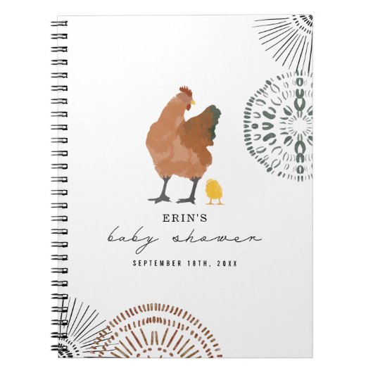 Kip Baby shower Guest Book Notitieboek (Voorkant)