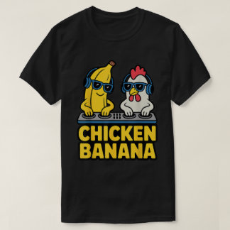 Kip Banaan Grappige DJ Meme Design T-shirt