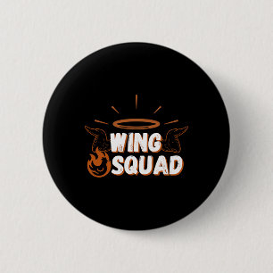 Kip Bbq Wings Squad Familie Feestje Vleugelliefheb Ronde Button 5,7 Cm