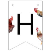 Kip Boerderij Dier Verjaardagsfeestdecor Vlaggetjes (Tweede vlag)