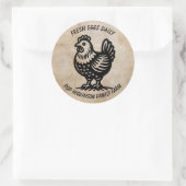  Kip Boerderij Ronde Sticker (Tas)