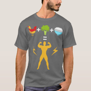 Kip Broccoli en Rice bodybuilder T-shirt