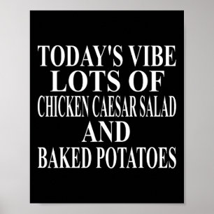 Kip Caesar Salade Kleding Geweldig Grappige Aardap Poster
