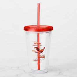 Kip citaat tumbler acryl drinkbeker