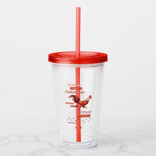 Kip citaat tumbler acryl drinkbeker (Voorkant)
