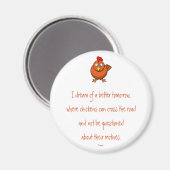 Kip Crossing Motieven Magnet Magneet (Voorkant / Achterkant)