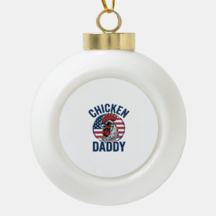 Kip Daddy Haan Oude Patriottische Shirt Desi Keramische Bal Ornament