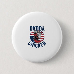 Kip Daddy Haan Oude Patriottische Shirt Desi Ronde Button 5,7 Cm