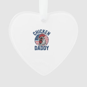 Kip Daddy Haan Oude Patriottische T-shirt Desi Ornament