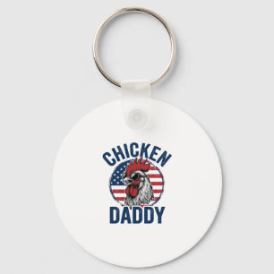 Kip Daddy Haan Oude Patriottische T-shirt Desi Sleutelhanger
