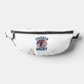 Kip Daddy Haan Retro Patriottisch Shirt Desi Heuptasje (Liggend)