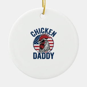Kip Daddy Haan Retro Patriottisch T-shirt Desi Keramisch Ornament