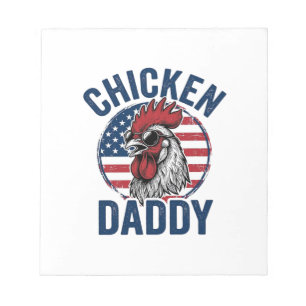 Kip Daddy Haan Retro Patriottische Shirt Desi Notitieblok