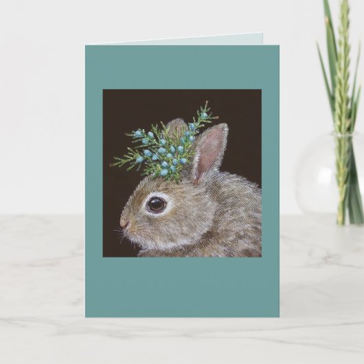 Kip de baby bunny card af kaart (Voorkant)