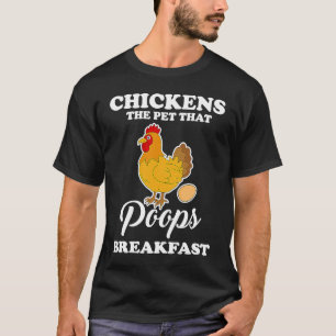 Kip de huisdier, Das Kackt ontbijt bouwer grappig T-shirt