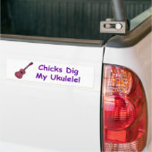 Kip dig mijn Ukulele! Bumpersticker (Op Truck)