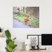 Kip door het Poster van de Weg (Thuiskantoor)