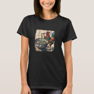 Kip Eet Ramen Noedels, Grappige Hipster Hen Ro T-shirt