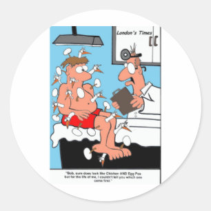 Kip & Ei Plek Grappige Cadeaus T-shirts & Verzamel Ronde Sticker