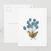 kip en ballonnen ansichtkaart briefkaart (Voorkant / Achterkant)