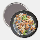 Kip en Broccoli Roerbak Koelkast Magnet Magneet (Voorkant / Achterkant)