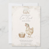 kip en eieren Country Boerderij Pasen Kaart (Voorkant)